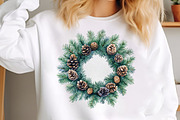Vintage Green Christmas Winter PNG, an Illustration by SinaCreation (Thumbnail 5 of 7)