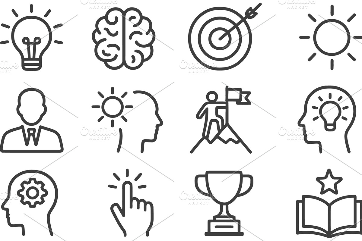 Vector illustration of line icons, an Education Illustration by ZinetroN