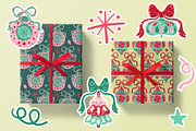Christmas ornaments confetti pattern, a Pattern Graphic by Carpet Tapete Pretzel (Thumbnail 4 of 11)