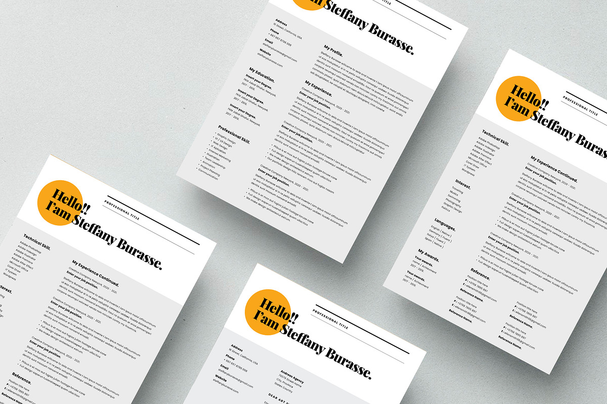 Resume Bundle, a Resume Template by Occy Design (Photo 17 of 28)