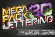 MEGA PACK 3D LETTERING, an Object Graphic by HypeWorksCo (Thumbnail 1 of 5)
