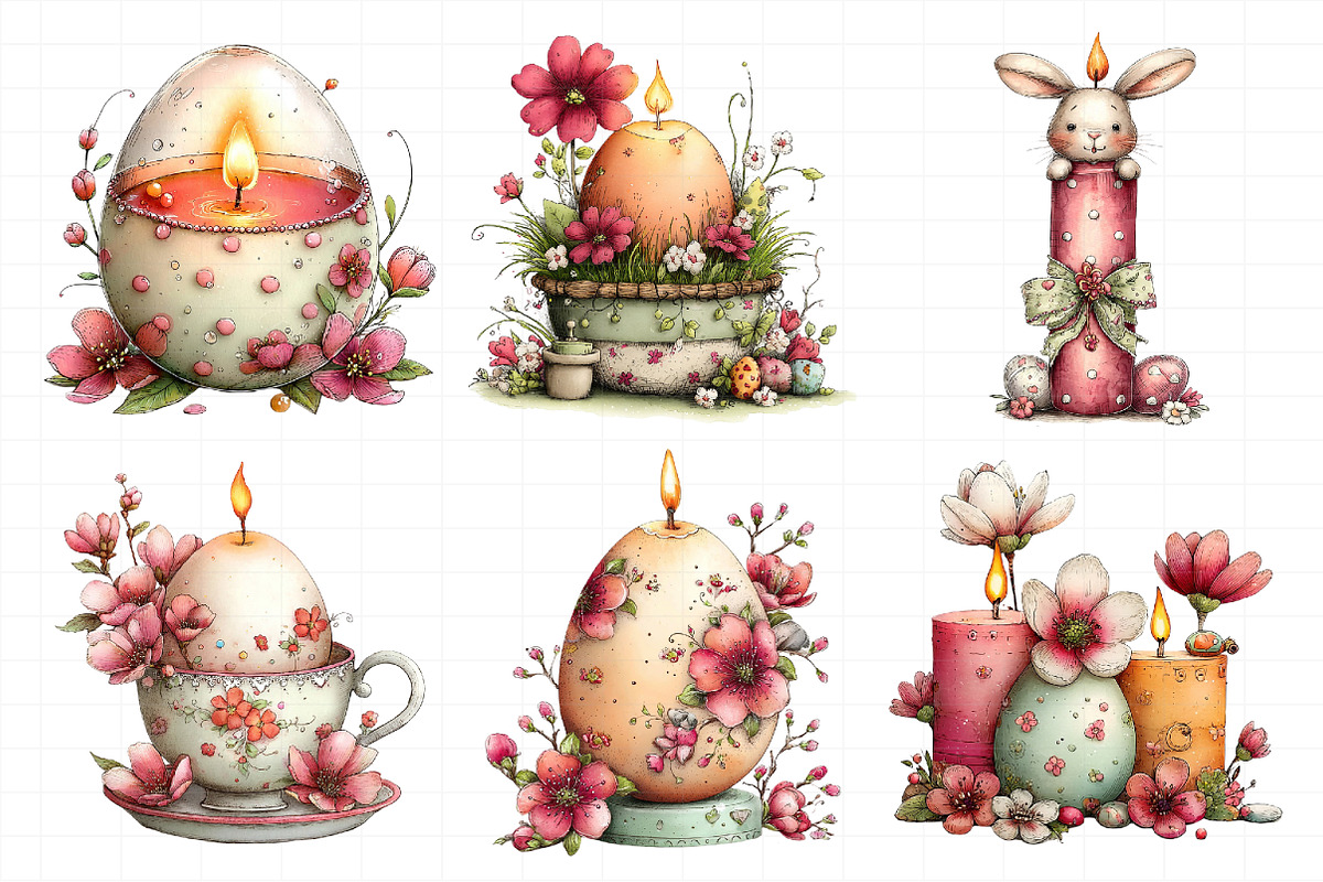 Easter Egg Candle Clipart, an Illustration by Daily.Designs (Photo 5 of 8)