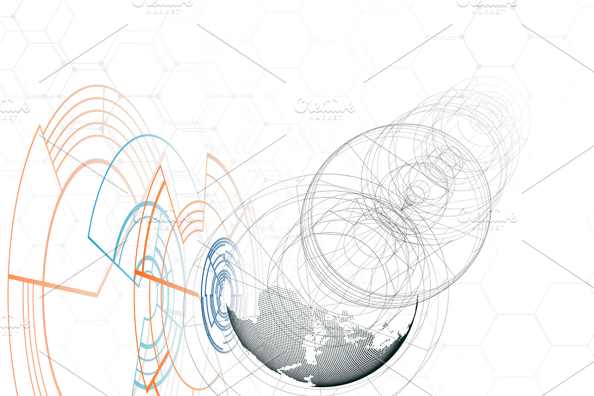 Futuristic high tech backgrounds, a Decorative Illustration by VectorShop (Photo 3 of 10)