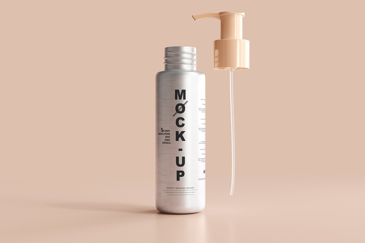 Aluminum Cosmetic Mockup Bundle, a Cups & Container Mockup by pmvch (Photo 65 of 206)