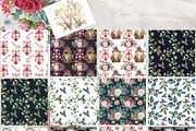 Watercolor floral Christmas pack, a Decorative Illustration by WonderWonder (Thumbnail 8 of 20)