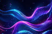 Glowing Blue Purple Wavy Lines, a Pattern Graphic by Printable Treasure (Thumbnail 2 of 2)
