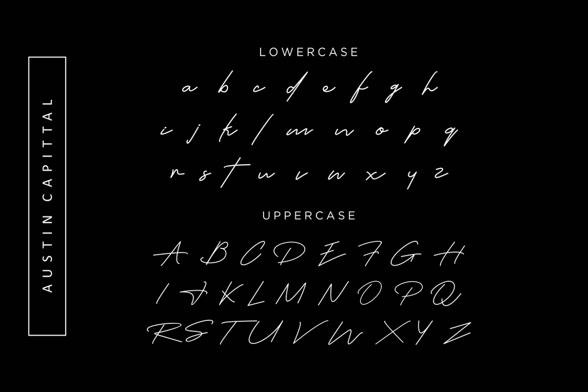 Austin Capittal - Signature Font, a Handwritten Font by Burhan Afif (Photo 9 of 11)