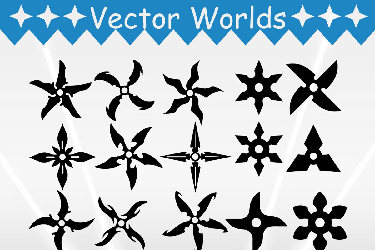 Ninja Star SVG, Ninja Stars SVG, an Object Graphic by VectorWorlds (Photo 2 of 3)