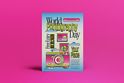 Blue Y2K World Photography Day Flyer, a Flyer Template by graphicook (Thumbnail 2 of 4)