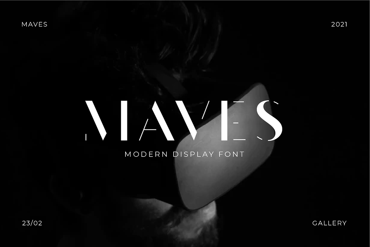 Maves Modern Display Font, a Sans Serif Font by Prestigetype (Photo 1 of 6)