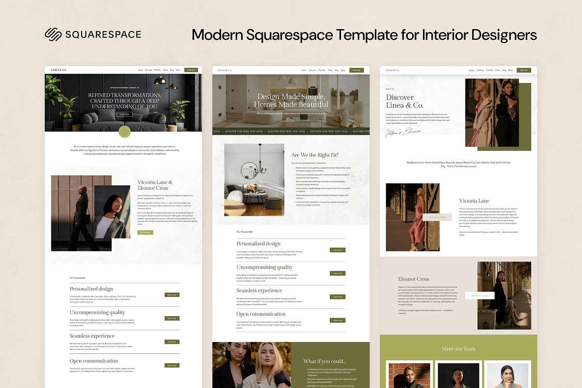 Squarespace Template: Linea preview 2