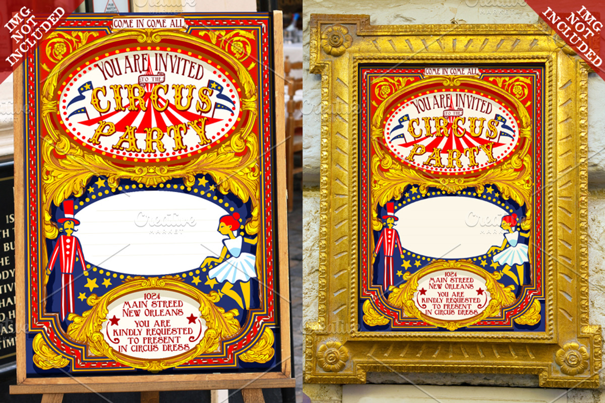 Circus Party Carnival Poster, a Decorative Illustration by Aurielaki Stock Images (Photo 2 of 2)