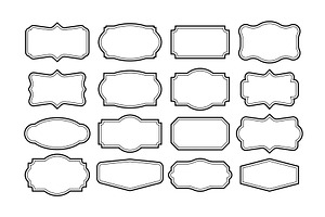 Vintage Frames Set, clipart bundle, a Decorative Illustration by DG-Market