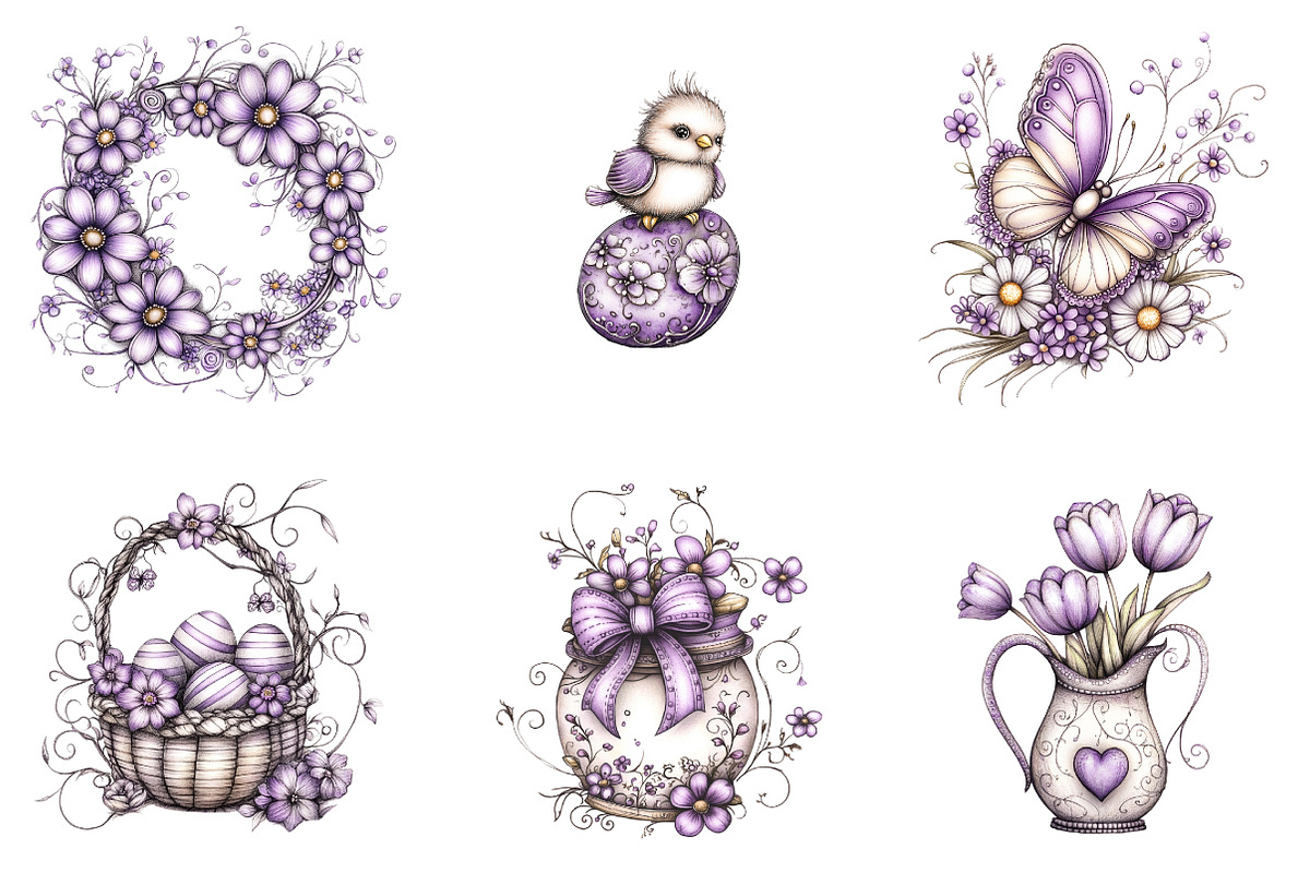 Whimsical Spring Clipart, an Illustration by SinaCreation (Photo 3 of 9)