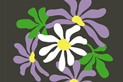 Daisies in Purple and White, a Decorative Illustration by Sharon Schwalbe (Thumbnail 6 of 7)