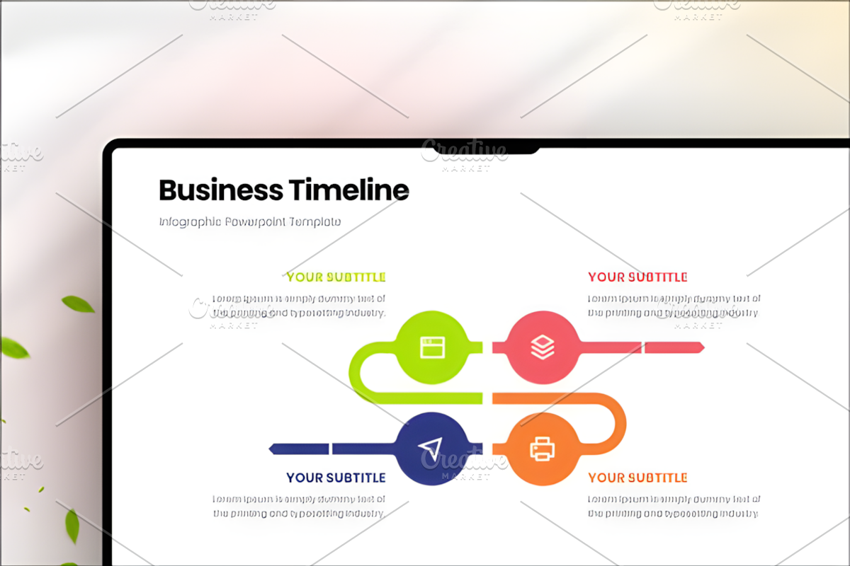 Business Timeline Infographic Templa, a Presentation Template by Coco Bloom (Photo 4 of 4)