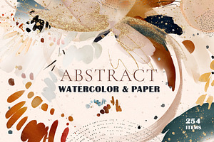 Abstract Watercolor & Paper Textures