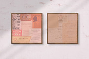 Vintage Ephemera Collage Papers PINK, a Texture Graphic by Jennadesigns (Thumbnail 2 of 8)