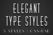 Elegant CSS Type Styles (+PSD), a Templates & Theme by Rex Rainey (Thumbnail 1 of 5)