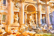 Trevi Fountain, Rome, Italy Painting, an Architecture Photo by Wild Wanderer Photography (Thumbnail 2 of 2)