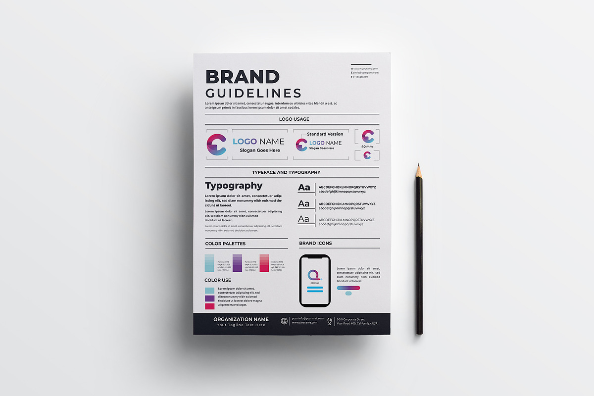 Brand Guidelines | Word & Indesign, a Poster Template by obayes (Photo 2 of 3)