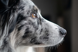 Side profile portrait of Border dog, an Animal Photo by MistyDay