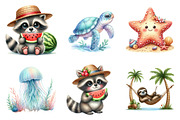 Summer Animals Sublimation Clipart, an Animal Illustration by DreamArtGraphic (Thumbnail 4 of 4)