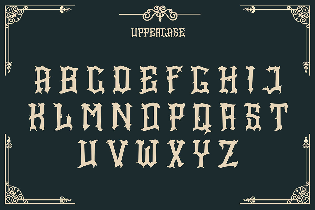 Stopher - Blackletter Font, a Blackletter Font by AQR Studio (Photo 6 of 12)