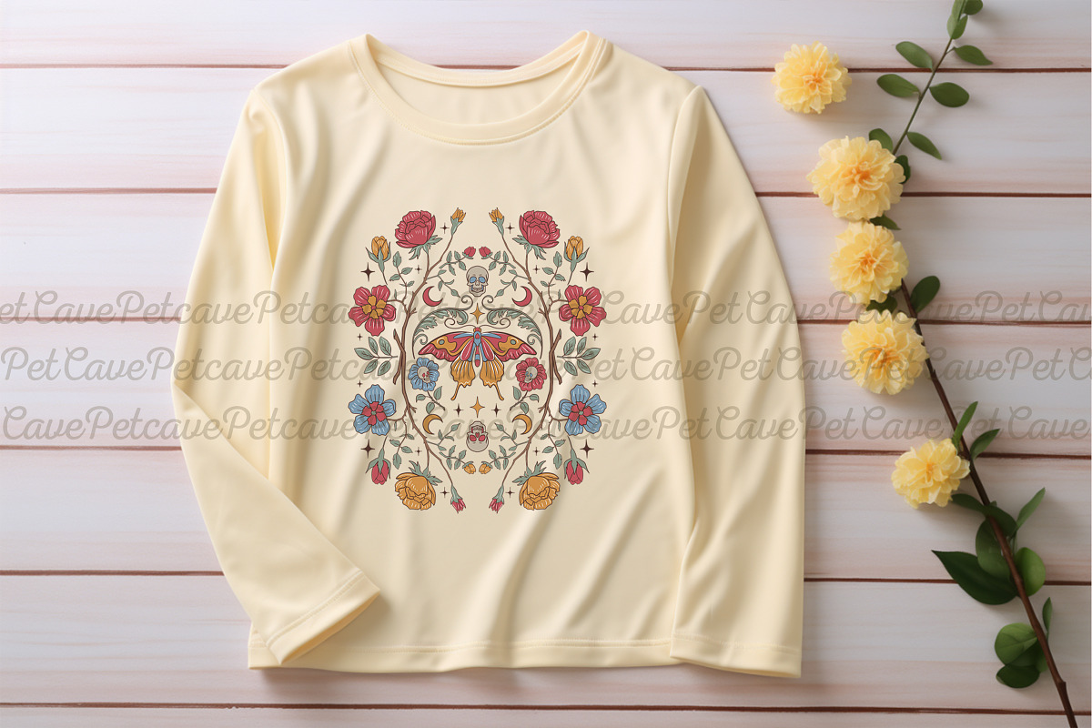 Skeleton & Flowers Graphics Bundle, a Graphic by Pet Cave (Photo 4 of 9)