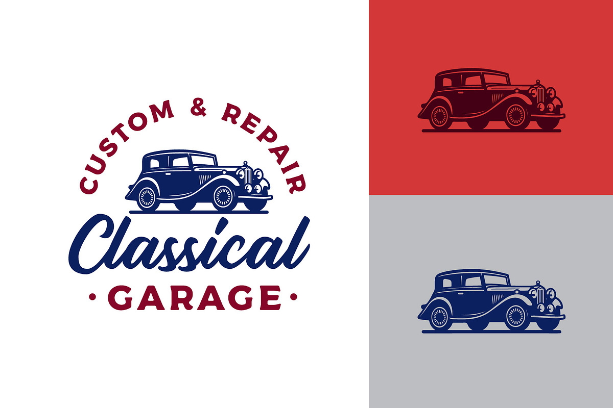 Vintage Old Classic Sport Car Logo, a Branding & Logo Template by funpixel