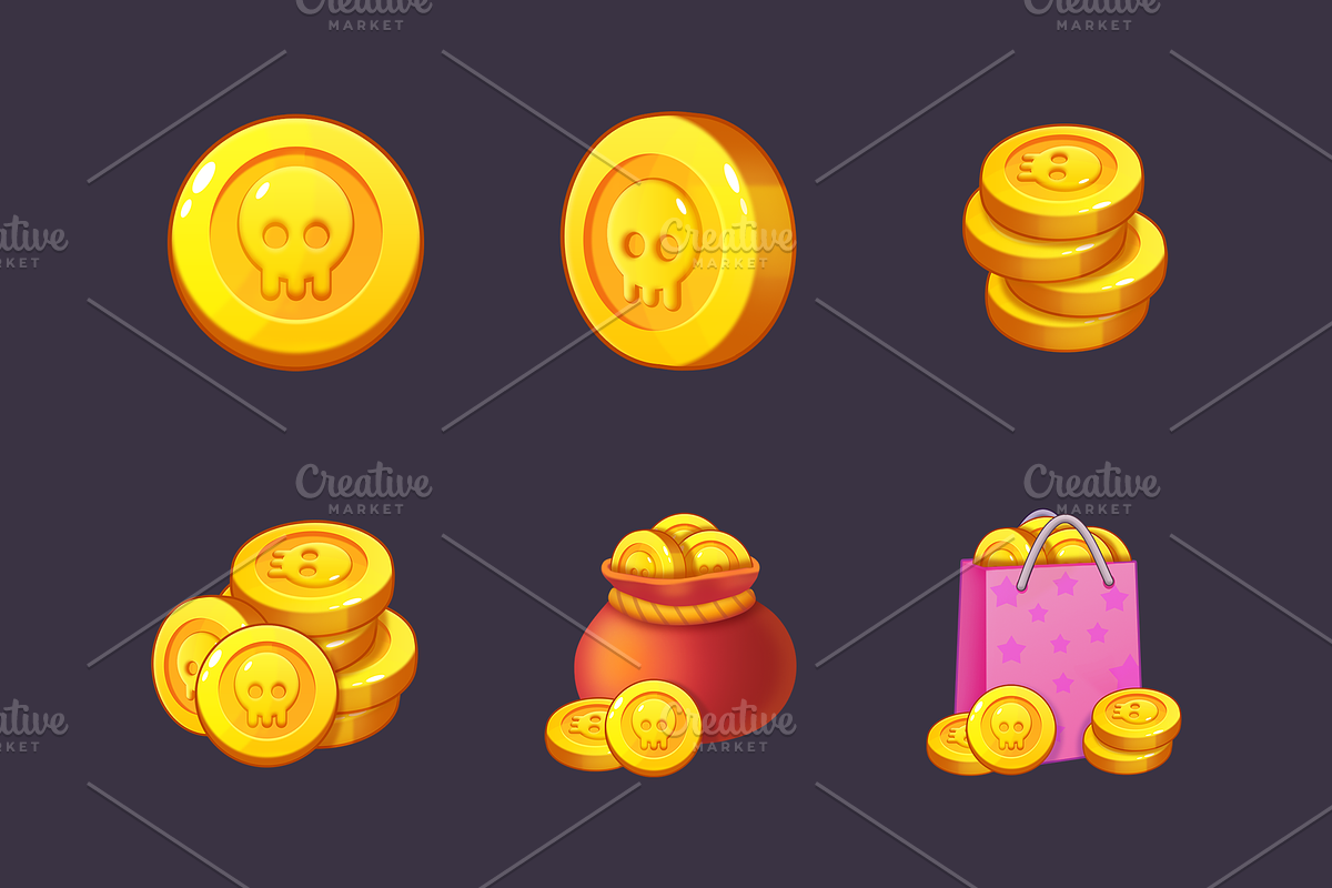 Icons_Coins_Gems_Hearts_Stars, an Icon by KartInnka (Photo 5 of 10)