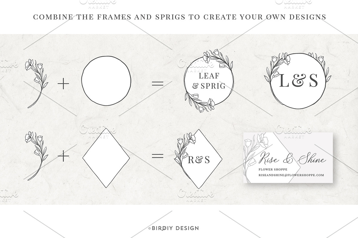 Botanical Illustrations & Logo Kit, an Illustration by BirDIY Design (Photo 6 of 10)