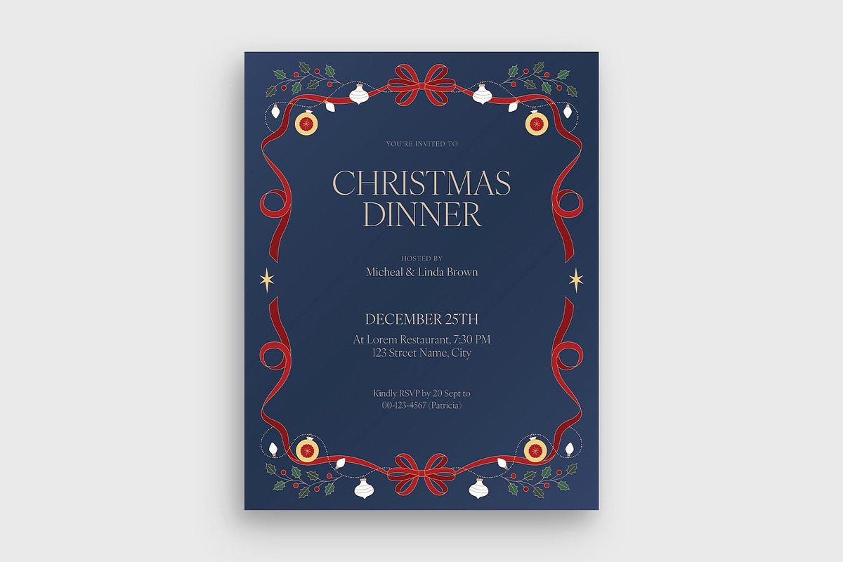 Christmas Invitation Template, an Invitation Template by BrandPacks (Photo 3 of 5)