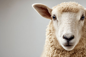 Cute lamb with soft wool and gentle, an Animal Photo by MistyDay