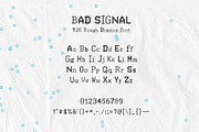 Bad Signal: Y2K Rough Display Font, a Sans Serif Font by Mneme (Thumbnail 7 of 9)