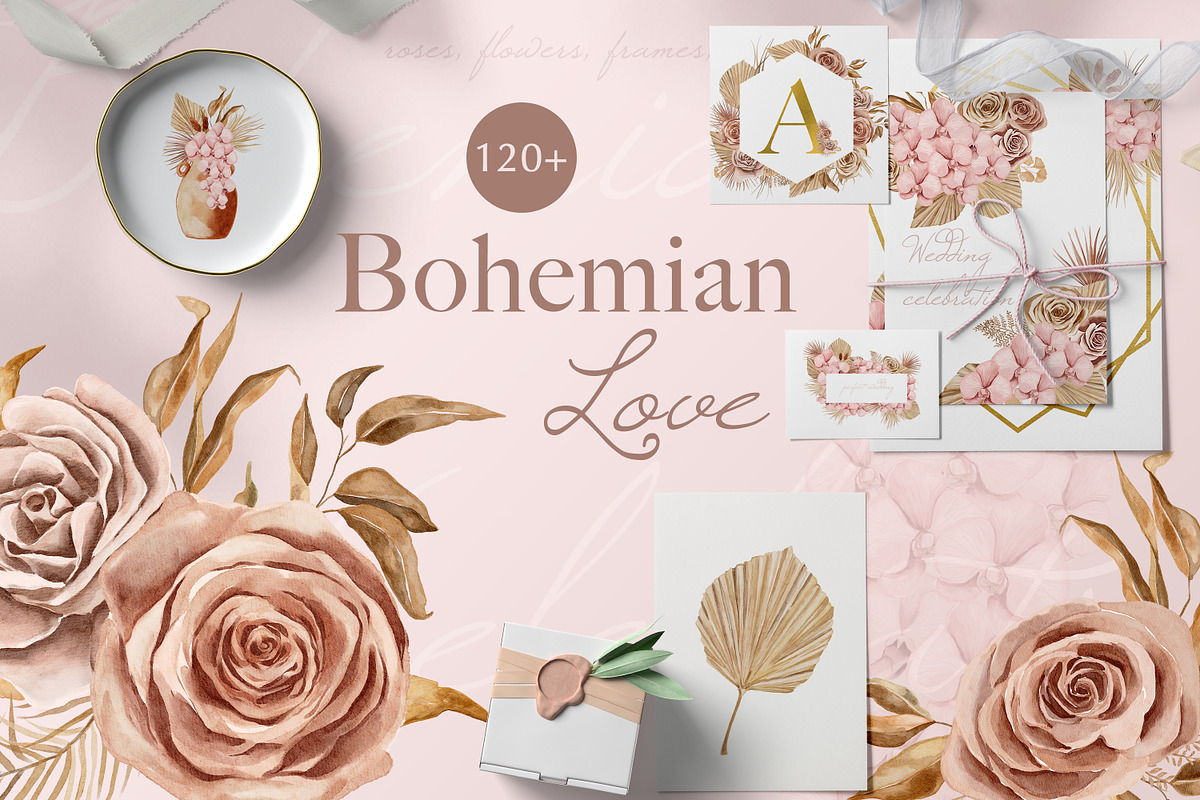 Bohemian Roses and Dried Leaves, an Illustration by Backyard Rose (Photo 1 of 16)