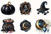 Luxury Black Halloween Clipart, an Illustration by OK Design (Thumbnail 3 of 5)