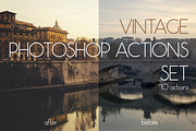 Vintage Photoshop Actions Set, an Action Add-On by Moo Graphics (Thumbnail 1 of 6)