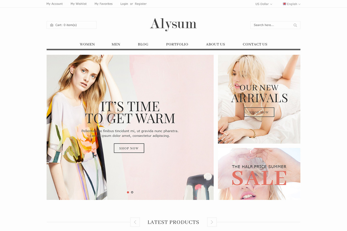 Alysum - eCommerce PSD template, a Websites & App Template by Promokit (Photo 2 of 30)