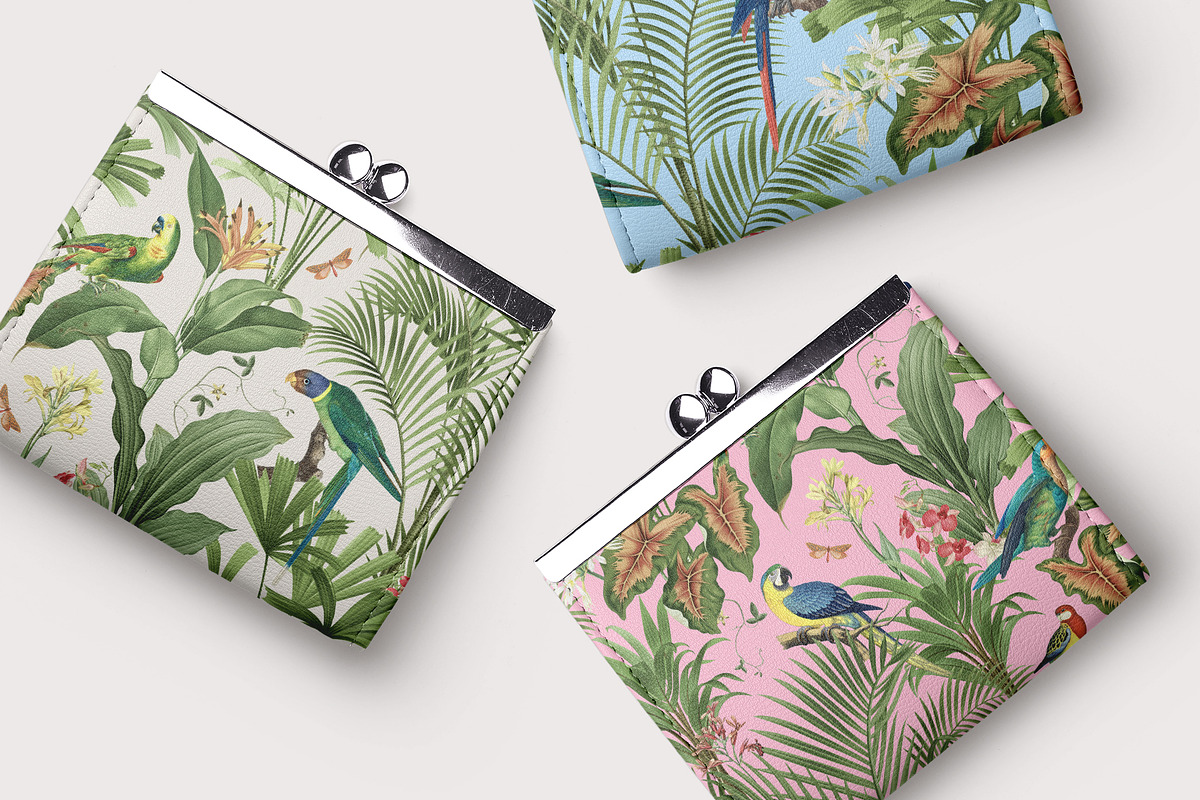 Vintage Wild Parrot Seamless Pattern, a Wallpaper Graphic by Yello_illustration (Photo 13 of 14)