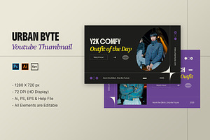 Urban Byte - Youtube Thumbnail, a Social Media Template by StreaksideStd
