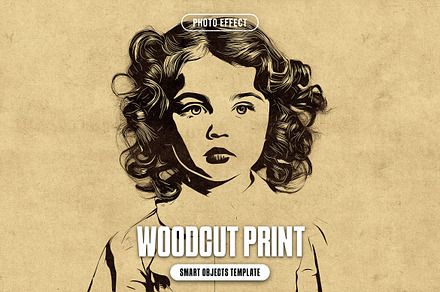 Woodcut Print Photo Effect, a Layer Style Add-On by iDoodle Studio