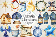 Celestial Christmas Clipart, an Illustration by DreamPrint404 (Thumbnail 1 of 5)