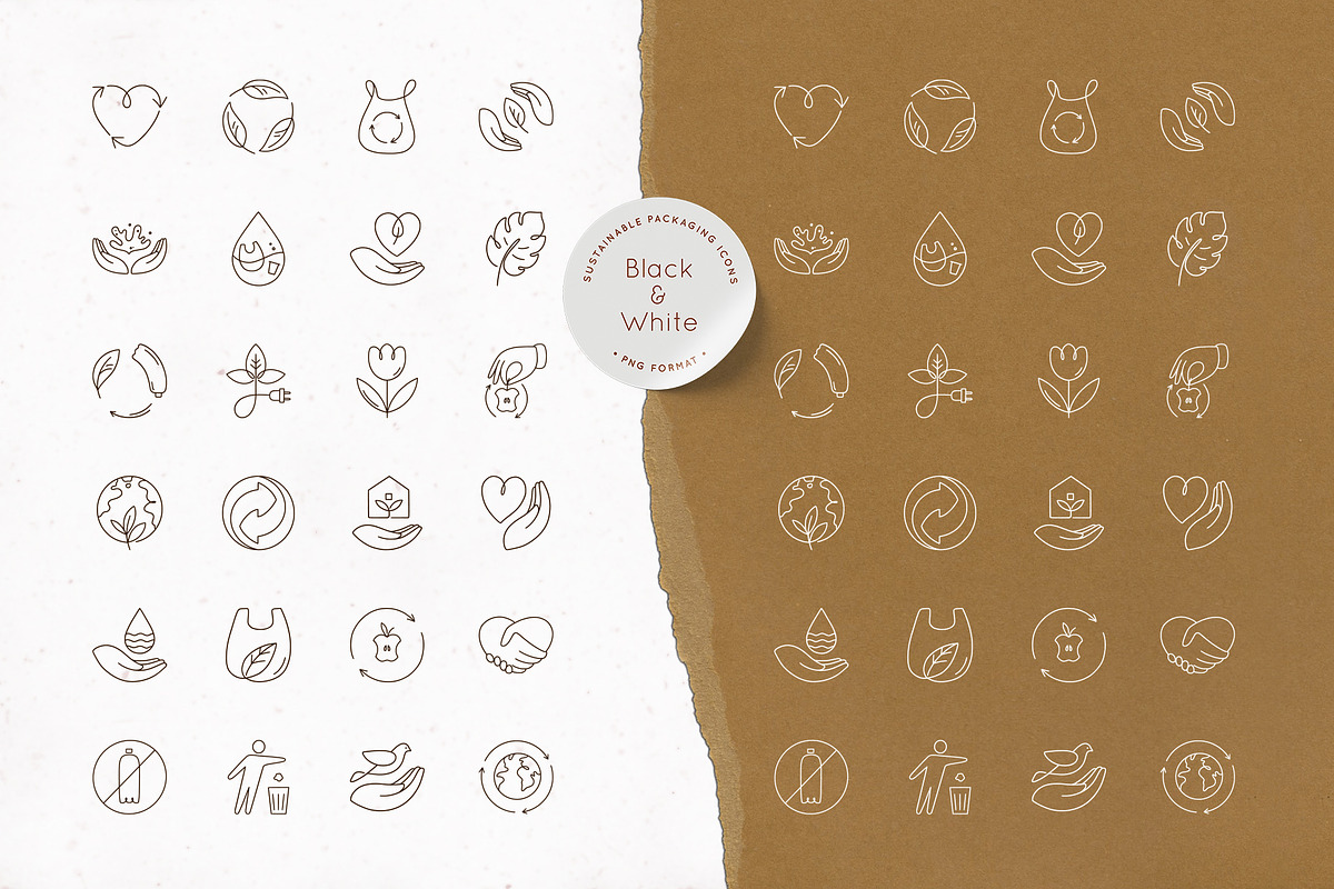 Sustainable Packaging Icons, an Outline Icon by Laymik creative (Photo 7 of 8)
