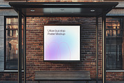 Urban Bus Stop Poster Mockup, an Advertising Mockup by PixelPiknik (Thumbnail 2 of 5)