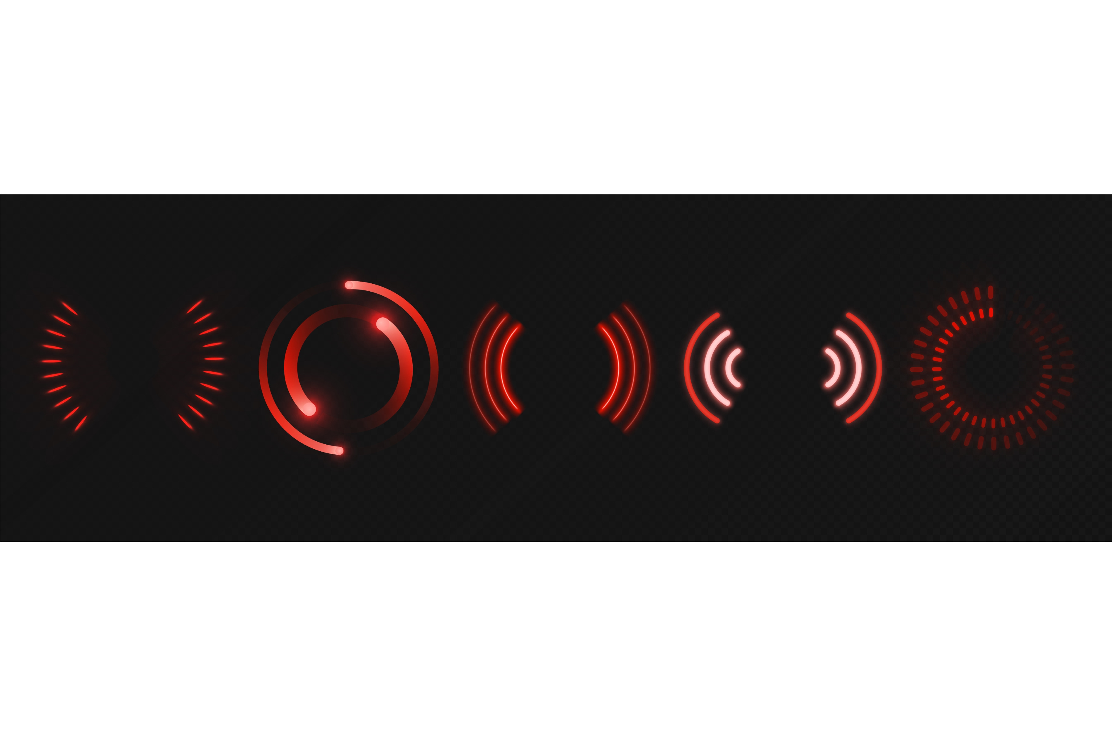 Radar wave icons on transparent, a Technology Illustration by art PVP ...