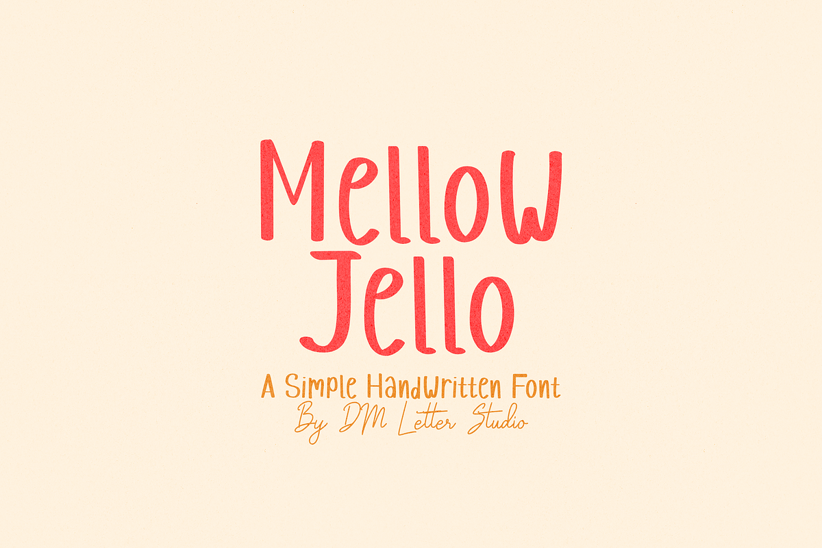 Mellow Jello - Handwritten Font, a Handwritten Font by Dm Studio (Photo 1 of 10)