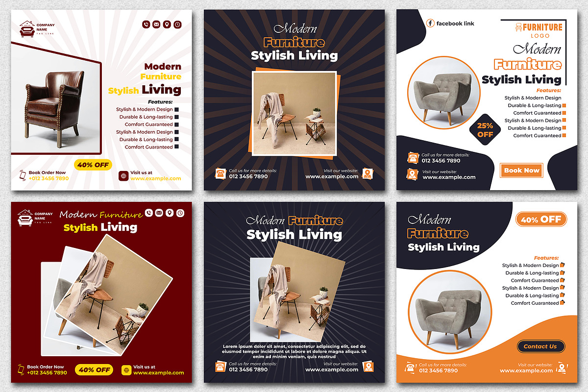 Furniture | 50 Posts | Insgram Posts, a Social Media Template by Mohammad Sarfaraz (Photo 3 of 5)