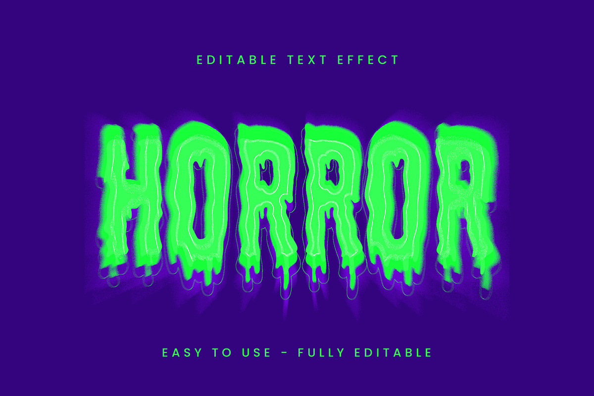 Neon Dripping Scary Text Effect