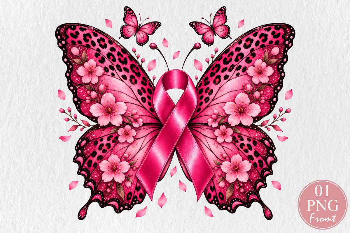 Breast Cancer Awareness Butterfly, a Seasonal Illustration by Rose Art (Photo 1 of 4)